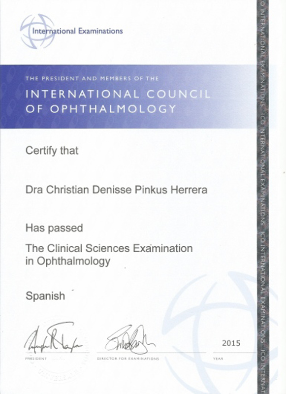 Consejo Internacional de Oftalmología (International Council of Ophthalmology ICO Advanced FICO Examination)